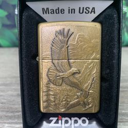 Vintage ZIPPO LIGHTER American Eagle Brass