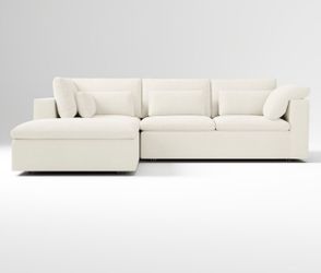West Elm sectional couch 122”
