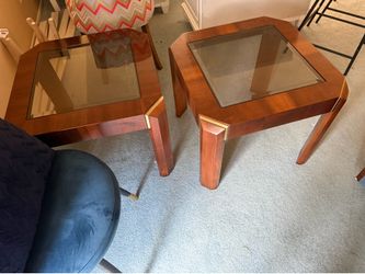 Wood end tables