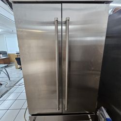 36" KITCHENAID BUILT IN FRENCH DOOR STAINLESS STEEL REFRIGERATOR 