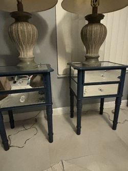 Unique Mirror End Tables