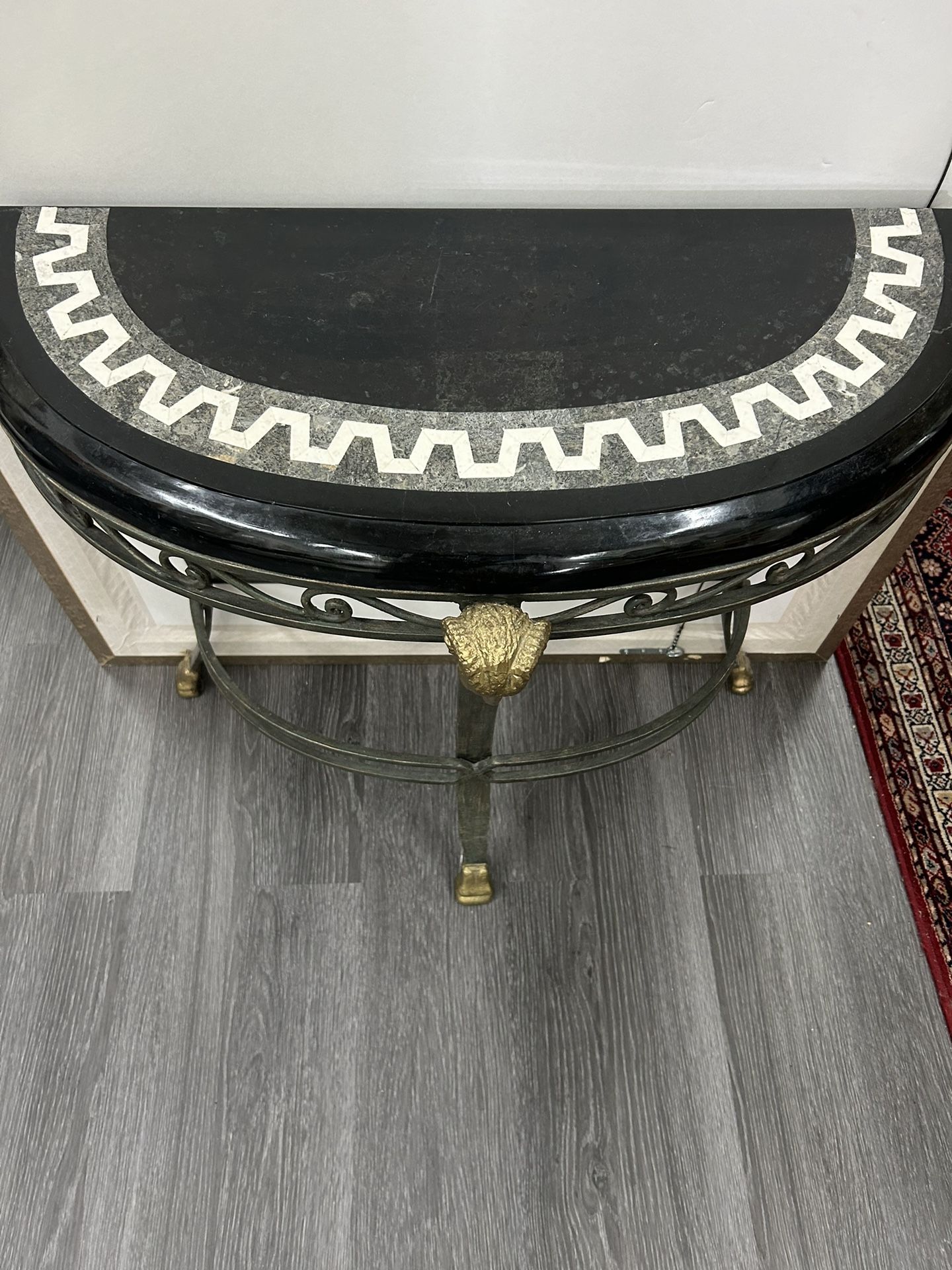 Console Table With Black Marble Top