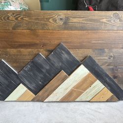 Solid Wood Mountain Art 