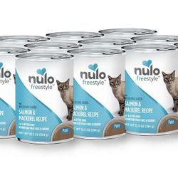 Nulo Freestyle Salmon & Mackerel Pate Wet Canned Cat Food, 12.5 Ounce (Pack of 12)