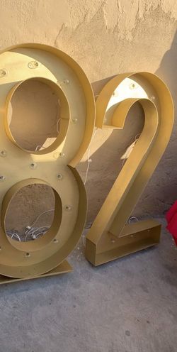 Wood 4 feet tall numbers