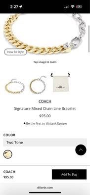 COACH Two Tone bracelet BRAND NEW