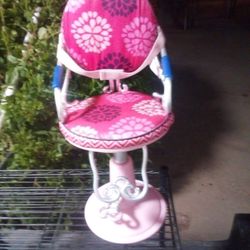 American Girl Pink And Purple Doll Salon Chair