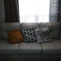 Cream Ashley Furniture Leather