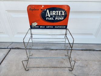 Airtex Fuel Pump Vintage Auto Parts Store Display Shelf Mancave Garage