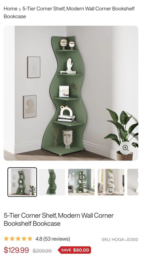 Modern Corner Bookshelf