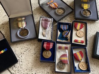 Various vintage military and other medals badges WW2 WWII would trade 4 Militaria