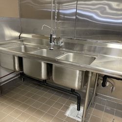 Stainles Steel Sink 3 compartimentos NSF Only Sink