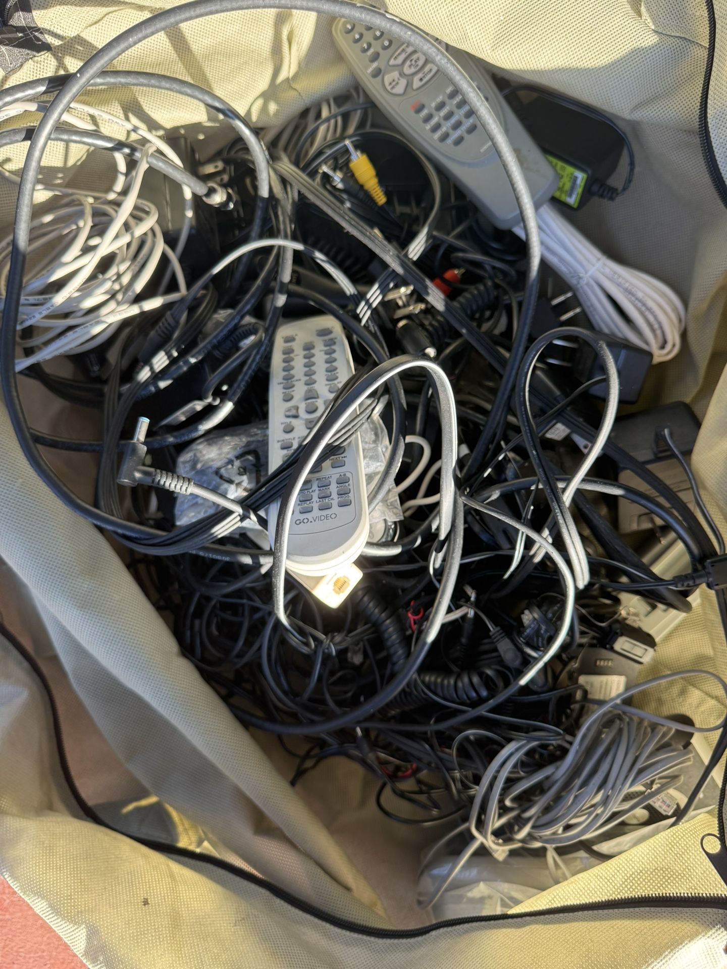 The Duffel Bag Full Of Electronic Connections Over 100