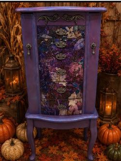 Custom Painted Jewelry Box Armoire