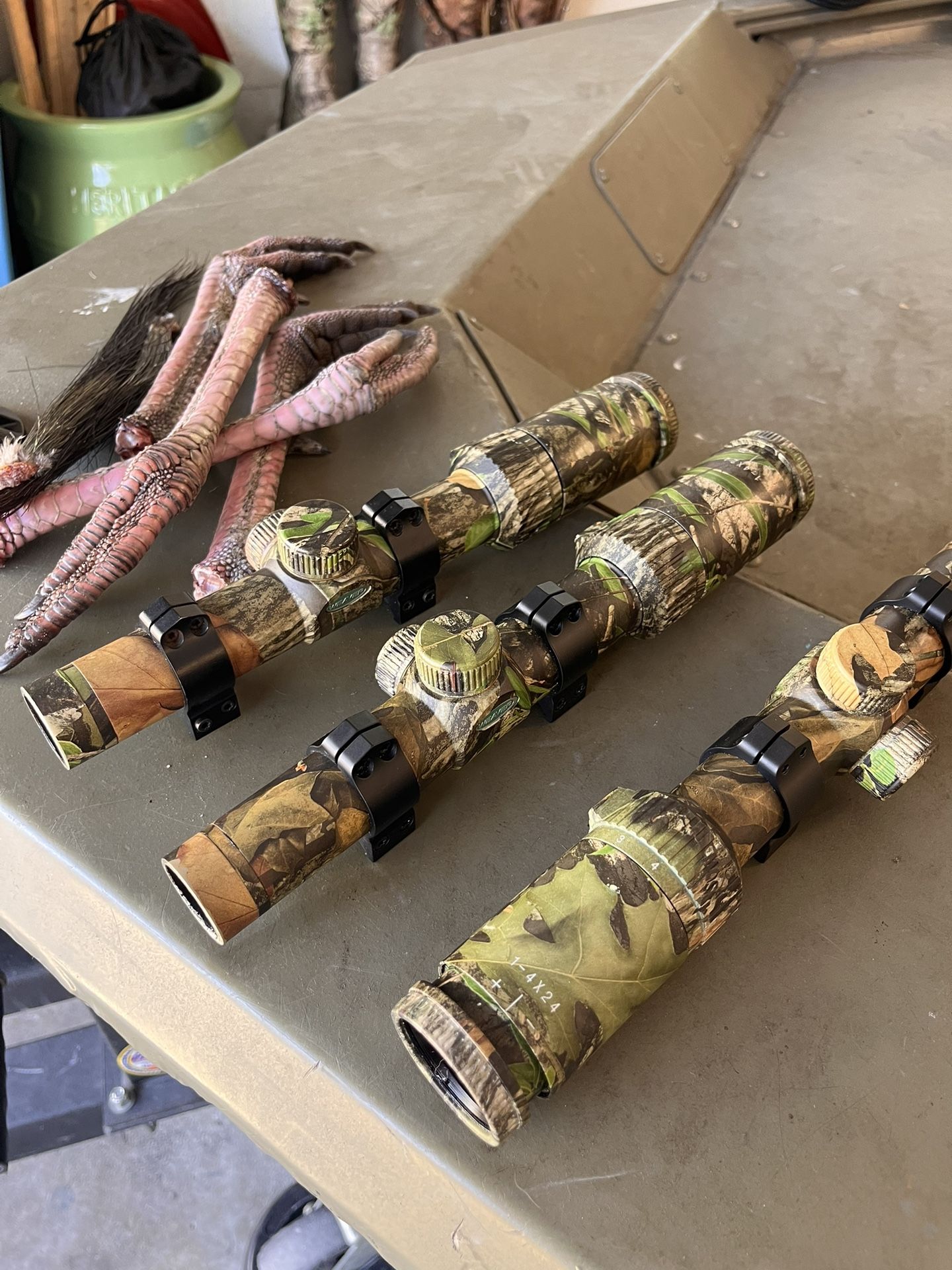3 Weaver Kaspa Turkey scopes. 1 used and 2 new. Warne rings for Weaver base. Lake Wales