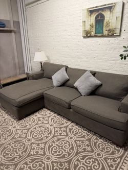 Gray Sectional with Chaise (Delivery Available)