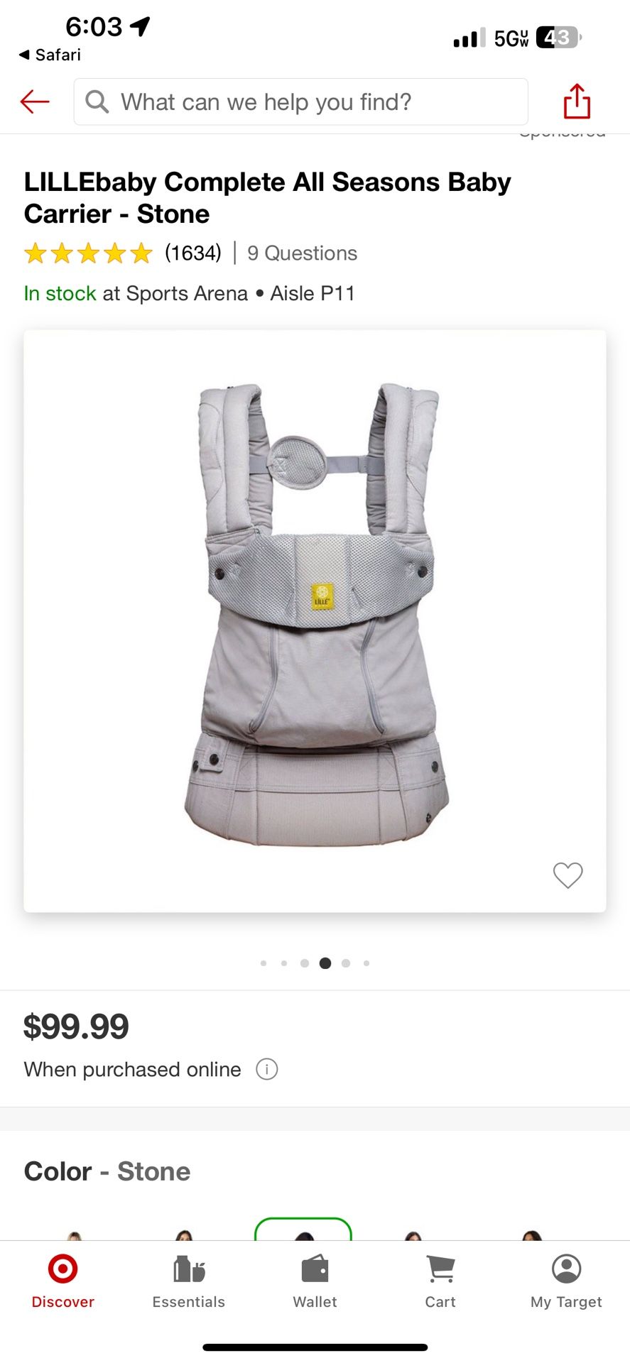 LILLEbaby Complete All Seasons Baby Carrier - Stone