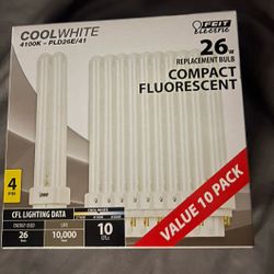 10 Pack fluorescent Light Bulbs 