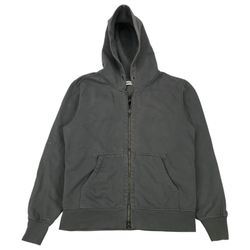 Buck Mason Alpine Fleece Full Zip Hoodie Medium M Gray Heavyweight Sweatshirt
