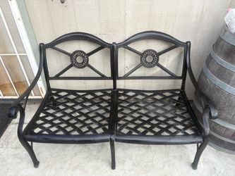Cast Aluminum Outdoor Loveseat Bench