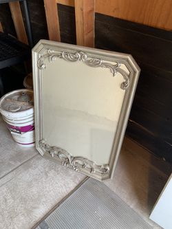 Gray Decorative Mirror 33H x 24W, $30 OBO