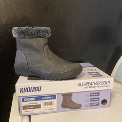 kHOMBU WOMEN’S BOOTS Black And Gray Size 6,7,8,9,10