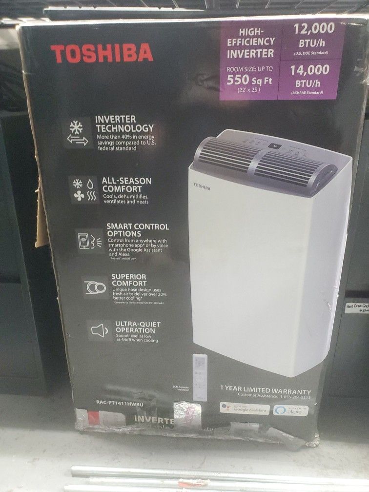 Toshiba 12000btu 550sf Portable Ac Unit