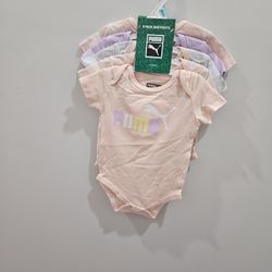 Baby Girl 5pc Puma Bodysuits