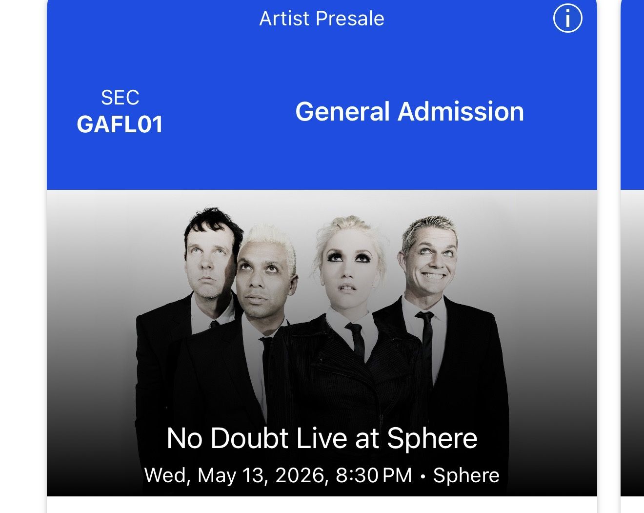 No Doubt Ticket