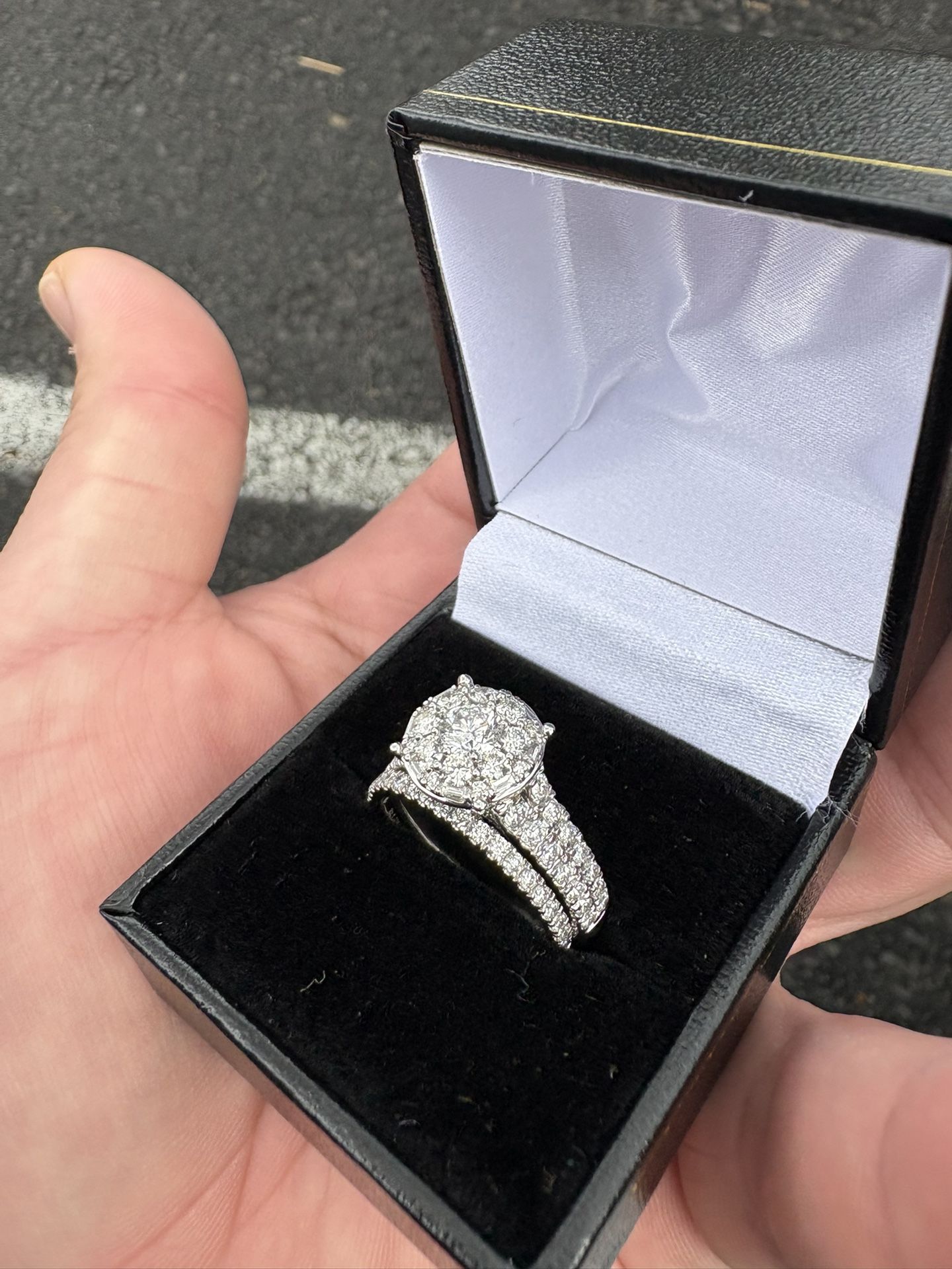 1.75 Total Carat Natural Diamond Engagement Ring