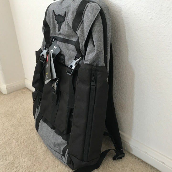 Under Armour Project Rock Bag Gray Regiment Backpack Grey Chase