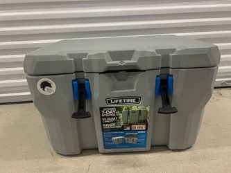 LIFETIME 55 QT HIGH PERFORMANCE HARD SIDED COOLER – GREY