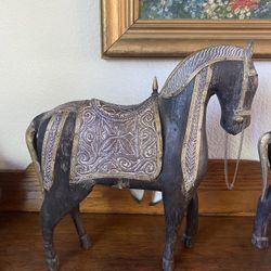 Antique Hand Carved Wooden Armored (135)57