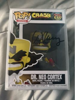 Dr. Neo Cortex Crash Bandicoot Funko Pop #276 - Autograph Lex Lang SELL/TRADE