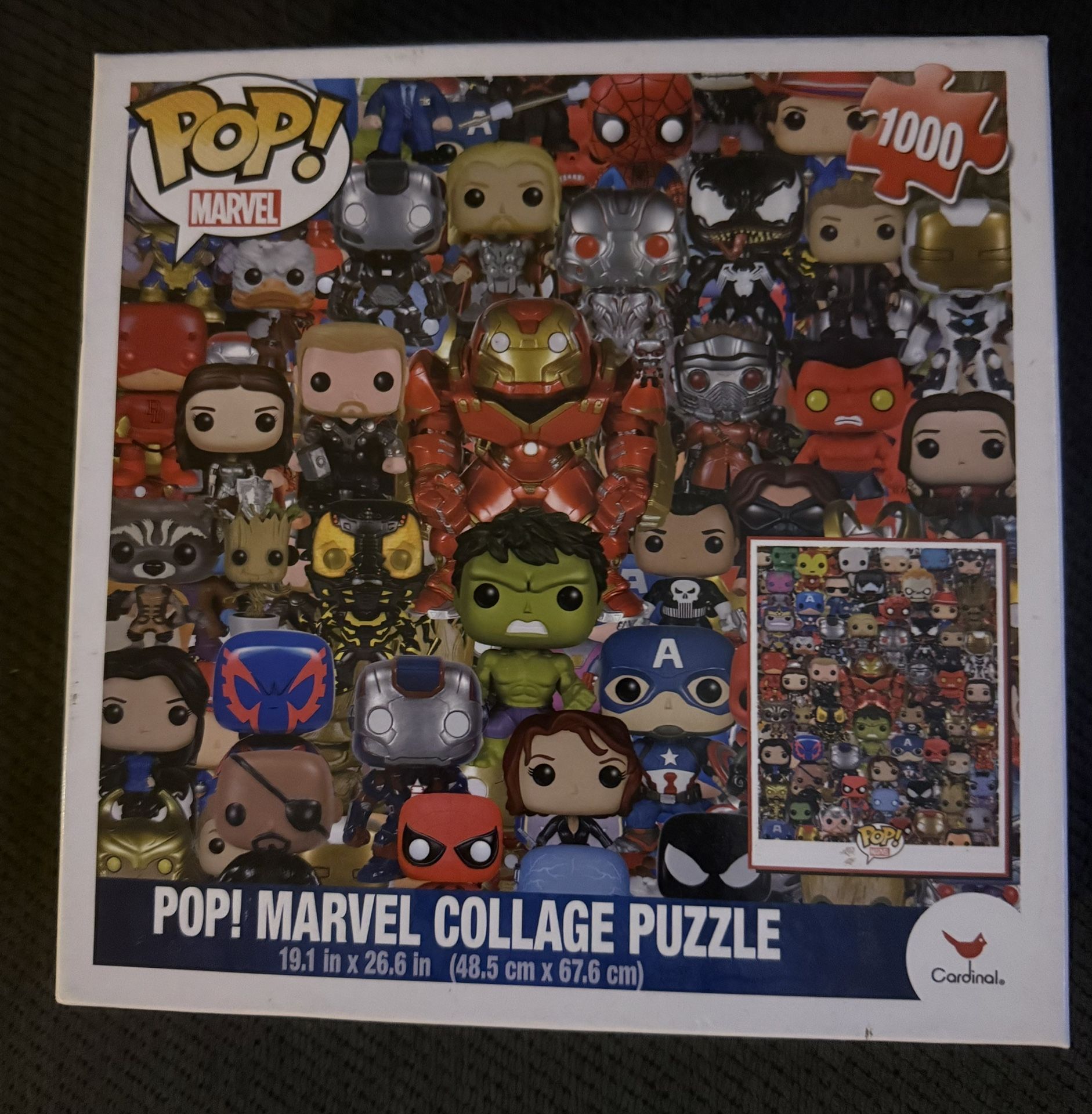 Funko Pop! Marvel Collage Jigsaw Puzzle 1000 Pieces Cardinal Games New in Box