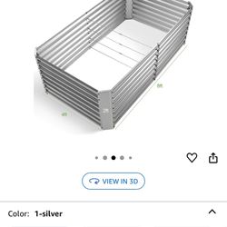 Land Guard 8x4x2 ft Galvanized Raised Garden 