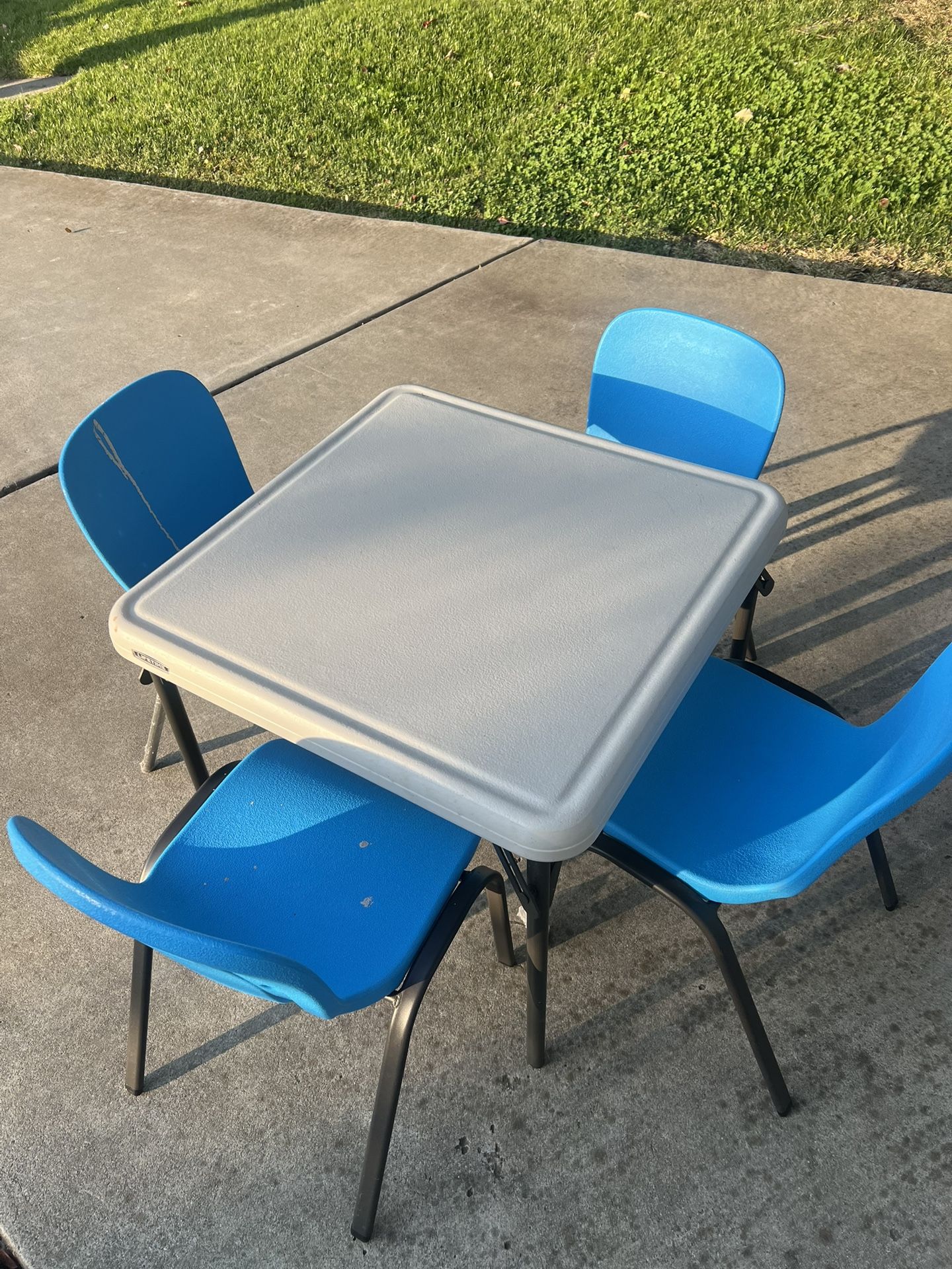 Kids Folding Table And 4 Chairs