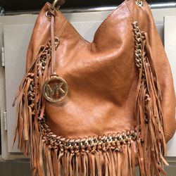 Michael Kors Fringed Leather Purse /have Two Colors. 