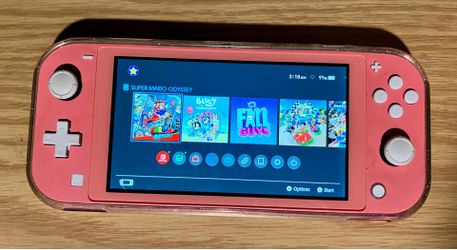 Nintendo switch lite pink