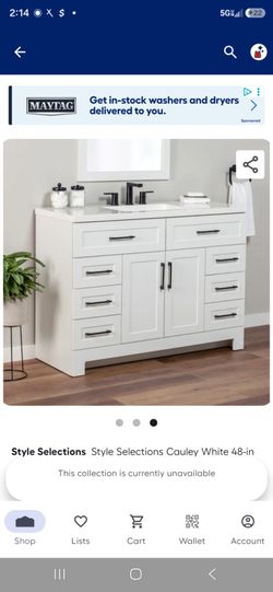 White 48-in Bathroom Vanity