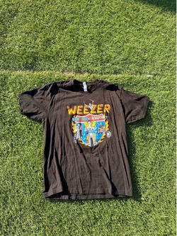 Weezer Indie Rock Roadtrip 2023 Tour Graphic Band T-Shirt XL Black Double Sided