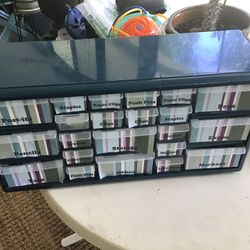  AKRO MILL 22 DRAWERS VARIOUS SIZES FOR SMALL STORAGES . ALREADY WITH LABEL . NEW 
