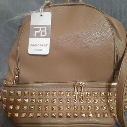 Women Backpack Brown New