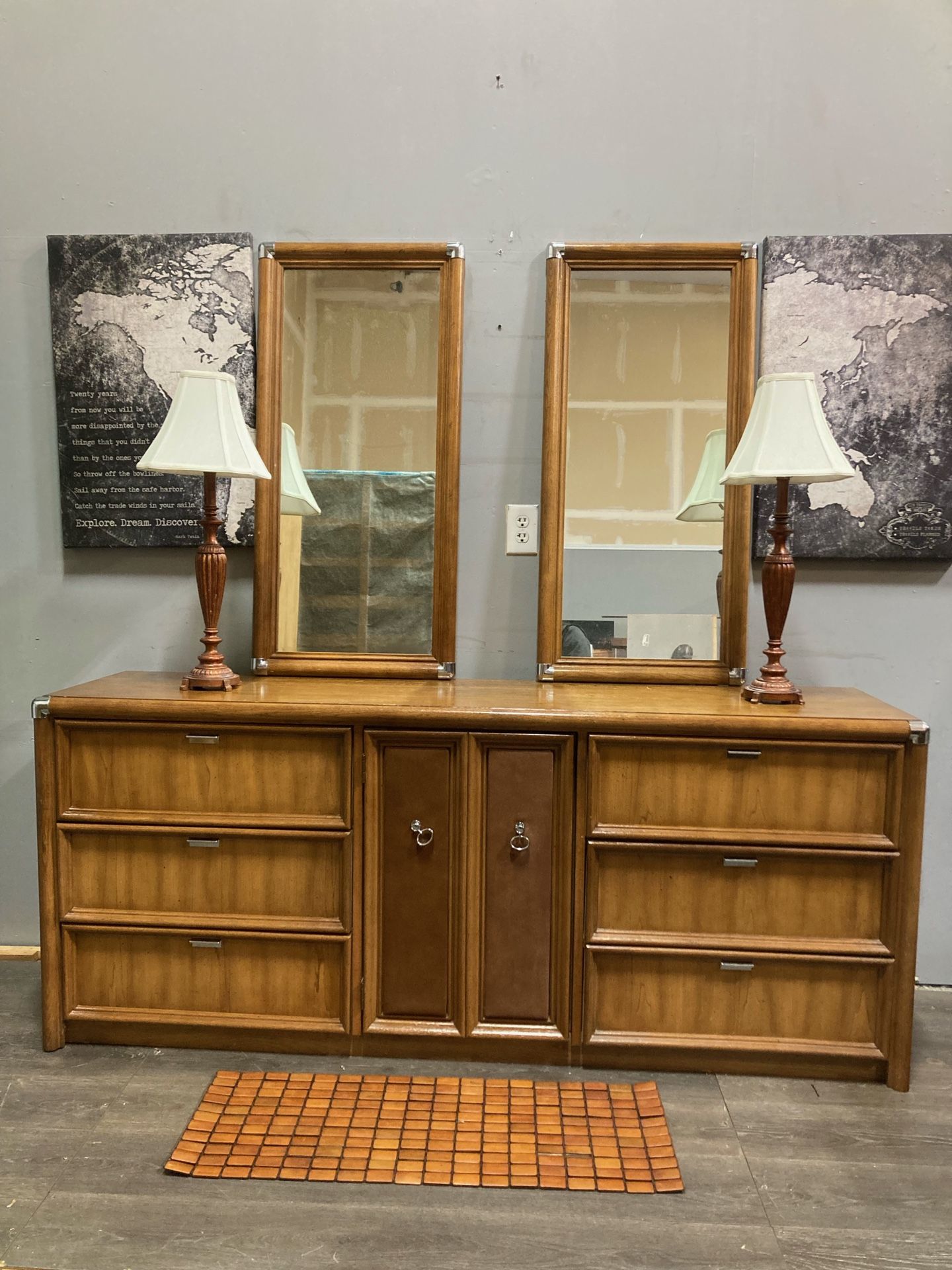 Bassett Mid Century Lowboy Dresser