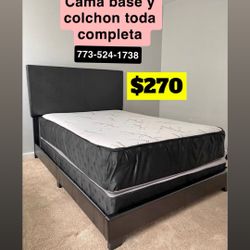 Cama Base Y Colchon Toda Completa $270
