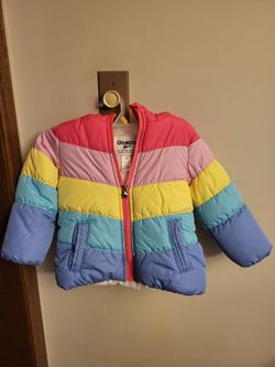 GIRL'S 3T OSHGOSH LIKE NEW HOODED PUFFER COAT