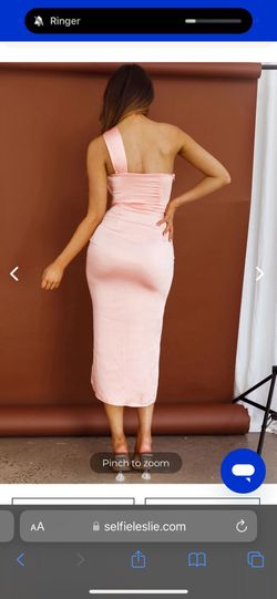 ONE-SHOULDER MIDI DRESS BLUSH - Selfie Leslie size XL for Sale in Moreno  Valley, CA - OfferUp