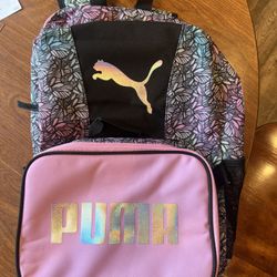 New Puma Backpack W/Lunchbag