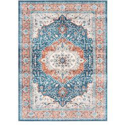 8/10 Machine Washable Vintage Design Rug 