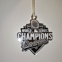 Dodgers 2024/2025 World Series Champions Ornament(Silver Mirror Acrylic)